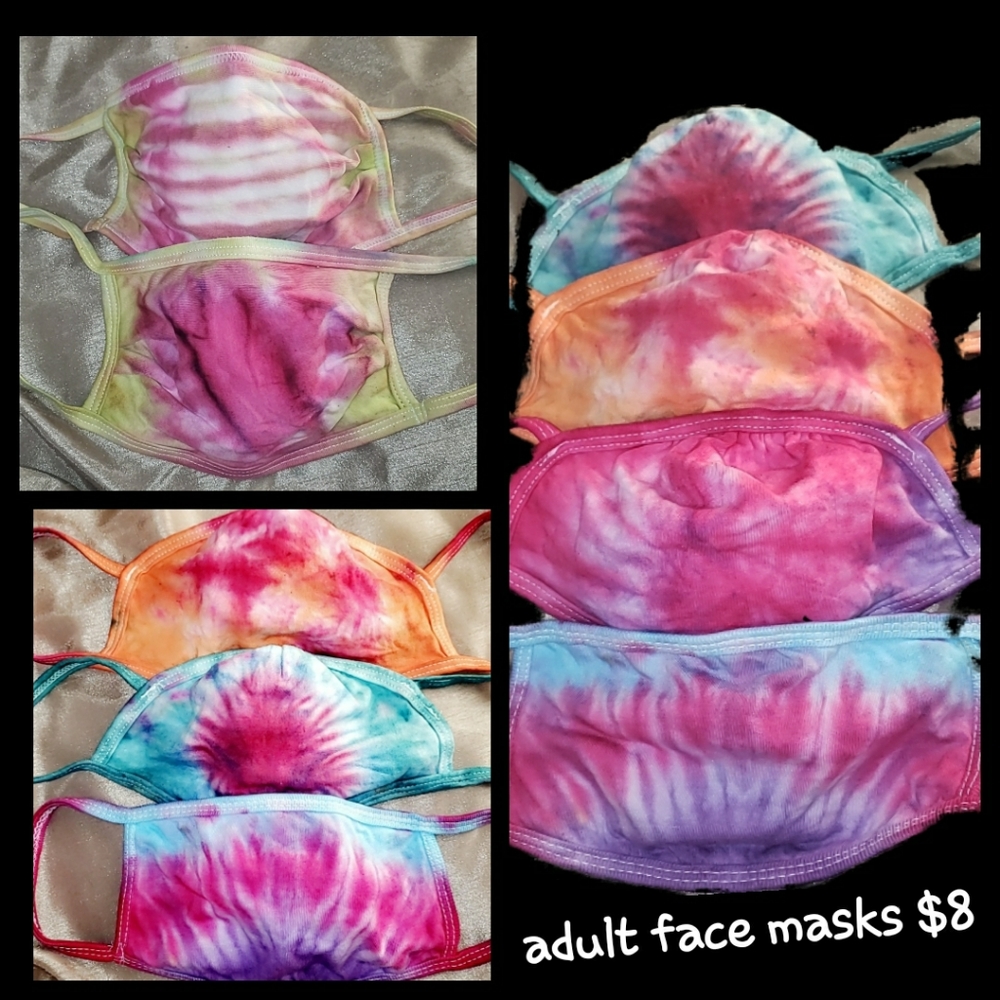Tie Dye shoes and face masks